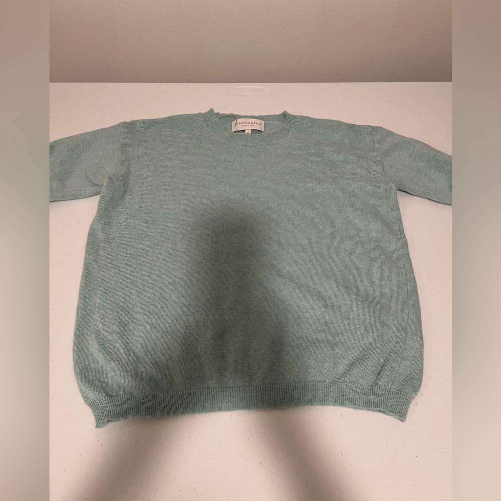 Bianco & Blu short sleeve sweater Made in Italy